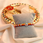 Load image into Gallery viewer, Blessed Ganpati Silver Rakhi