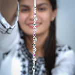 Load image into Gallery viewer, Elegant Silver Anklet with Cute Love Text Buds and Link Design