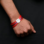 Load image into Gallery viewer, Traditional Silver Dhaga Moli with Horse and Sun Symbol Design