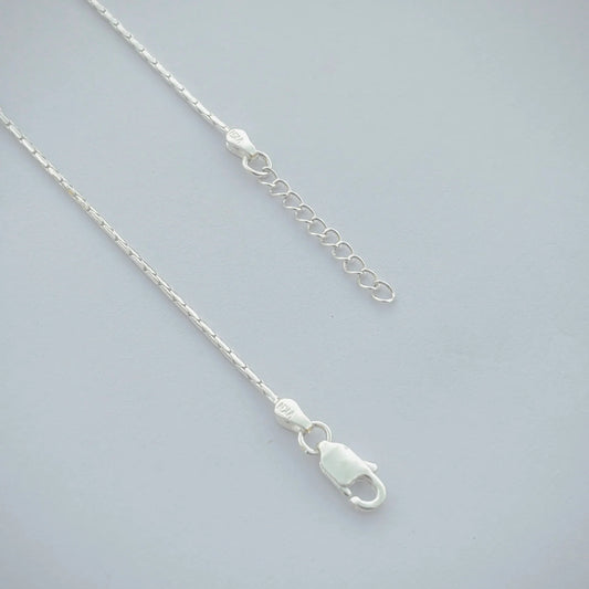 Elegant Silver Anklet with Black Moti and Multi-Design Beads