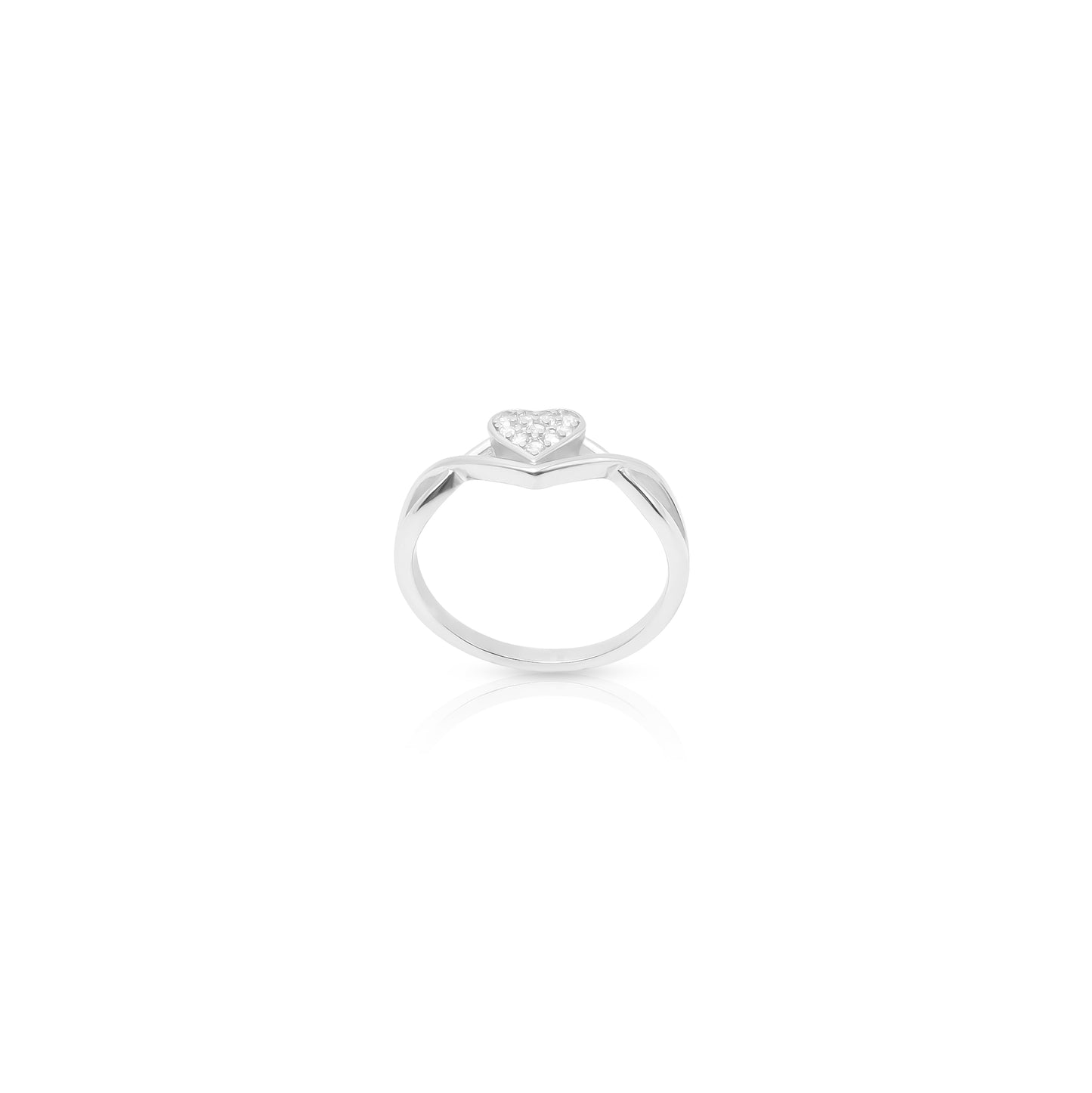 Infinity Heart Shape Solitaire Ring
