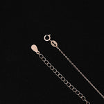 Load image into Gallery viewer, Sterling Silver Rose Gold Necklace – Heart Pendant with Sparkling White Stones.