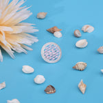 Load image into Gallery viewer, Silver rounded ring for girls featuring soft light pink stones for a delicate look.