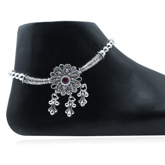 Traditional Silver Anklet for Women – Elegant, Premium Design for Fashion