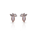 Load image into Gallery viewer, Rose gold plated silver earrings featuring elegant pearl accents