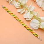 Load image into Gallery viewer, Silver Dhaga Moli with Red and Green Line Pattern