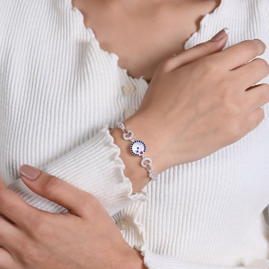 Sterling Silver Bracelet with Adjustable Fit