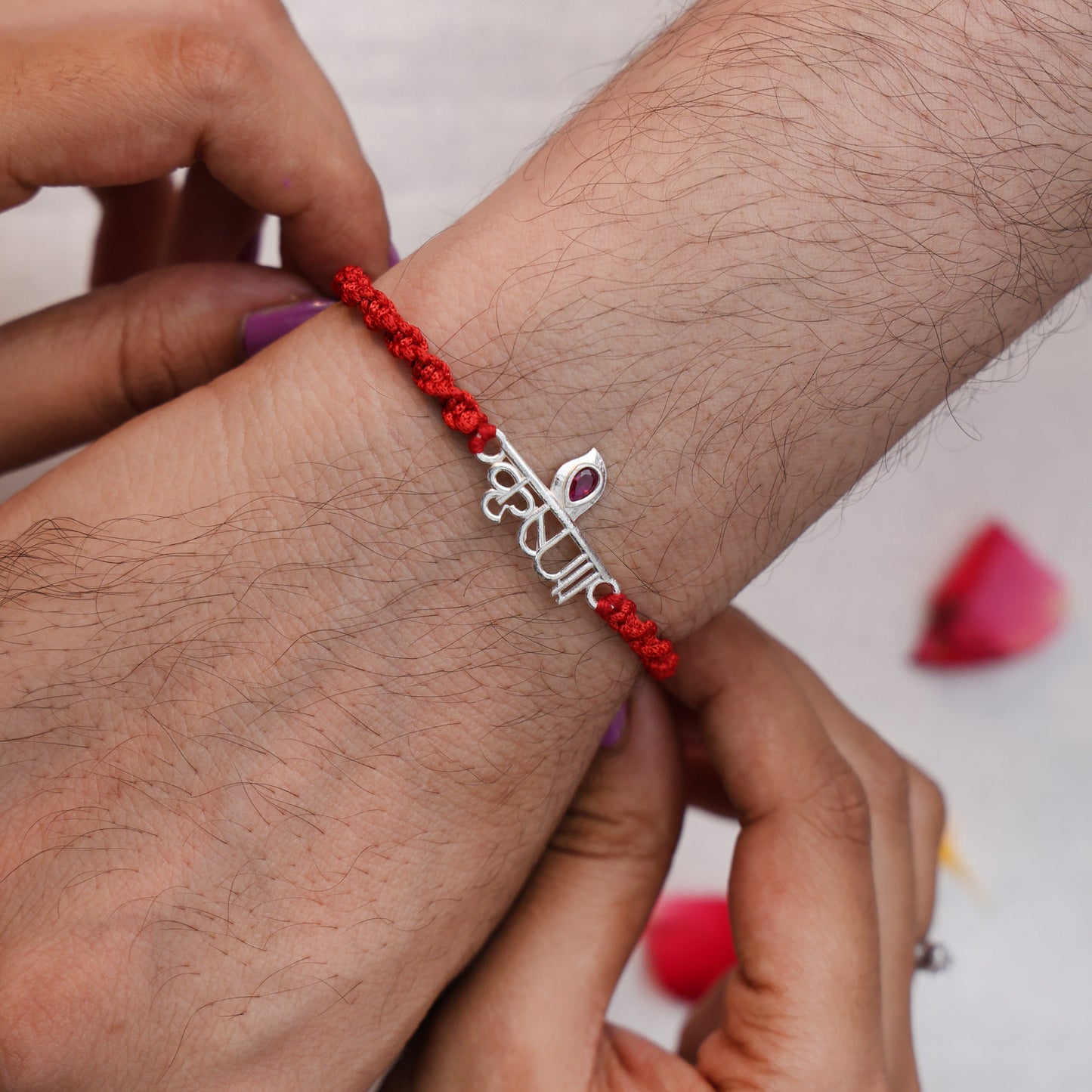 Kanha’s Grace Silver Rakhi