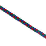 Load image into Gallery viewer, Elegant silver moli bracelet with red and green threads, perfect for a stylish and masculine touch