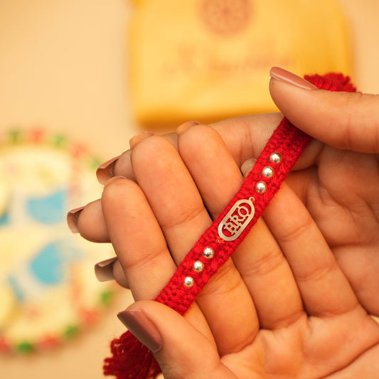Trendy BRO Silver Rakhi Gift for Bhai