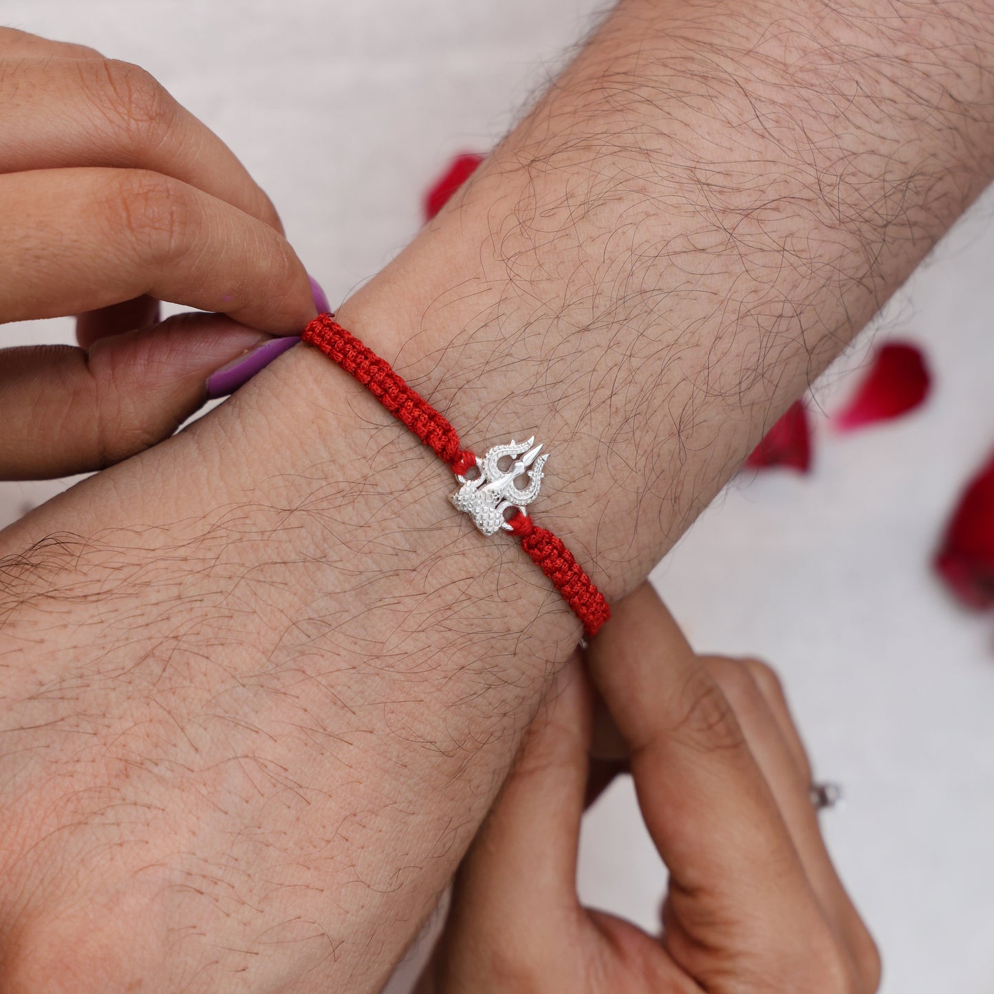 Mahadev Trishul Silver Rakhi