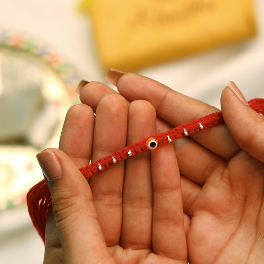 Protection Charm Silver Rakhi