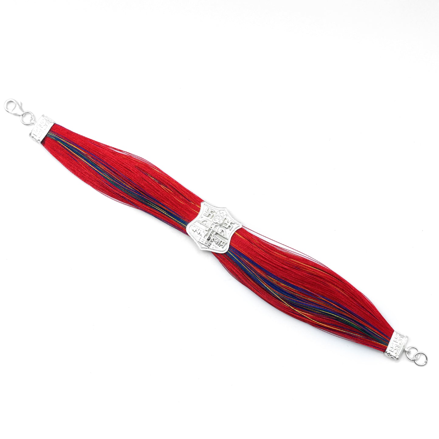 Silver Dhaga Moli with Hindu God Symbol for Religious Shri Shayam Beliefs