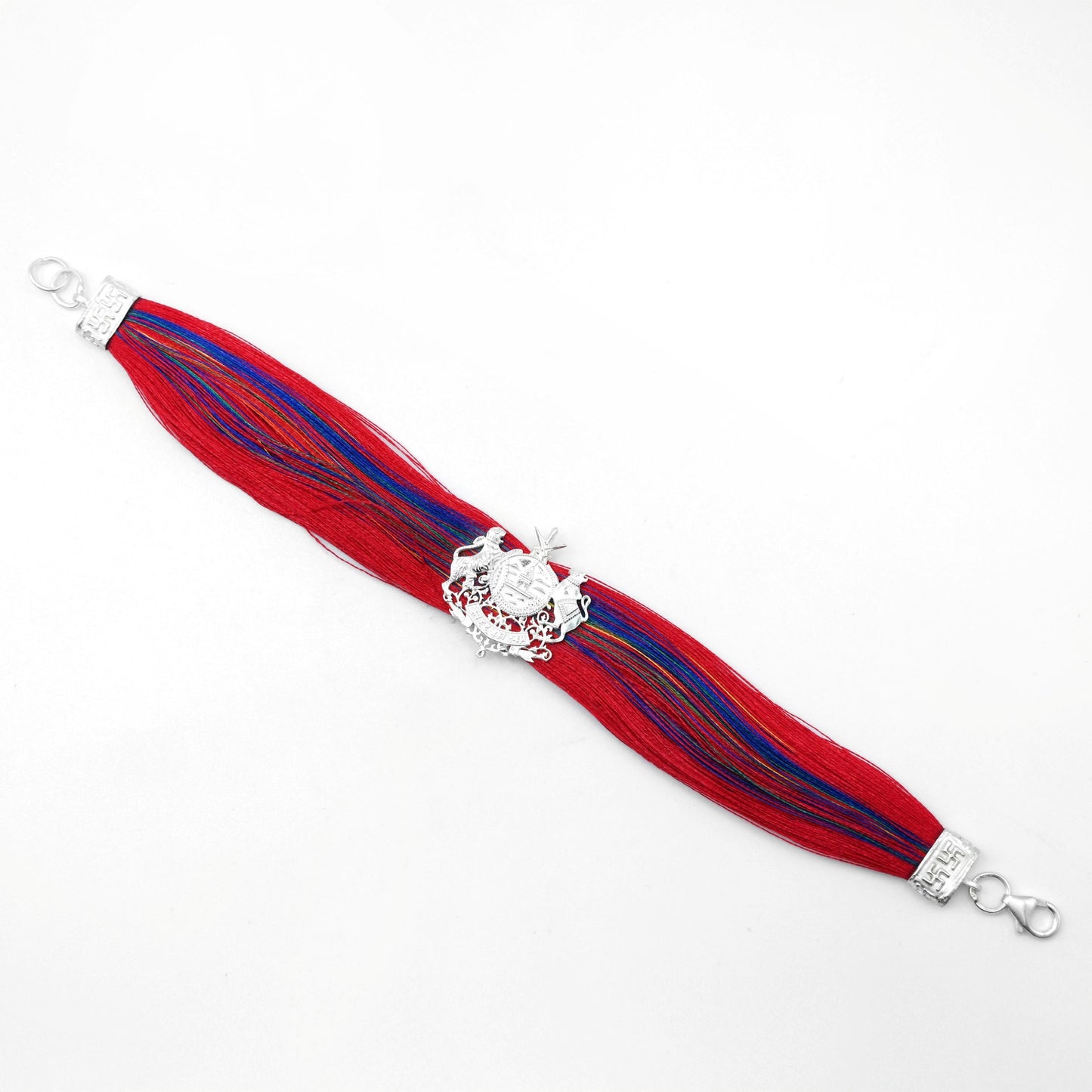 Spiritual Silver Dhaga Moli with Tiger and Cow Motif