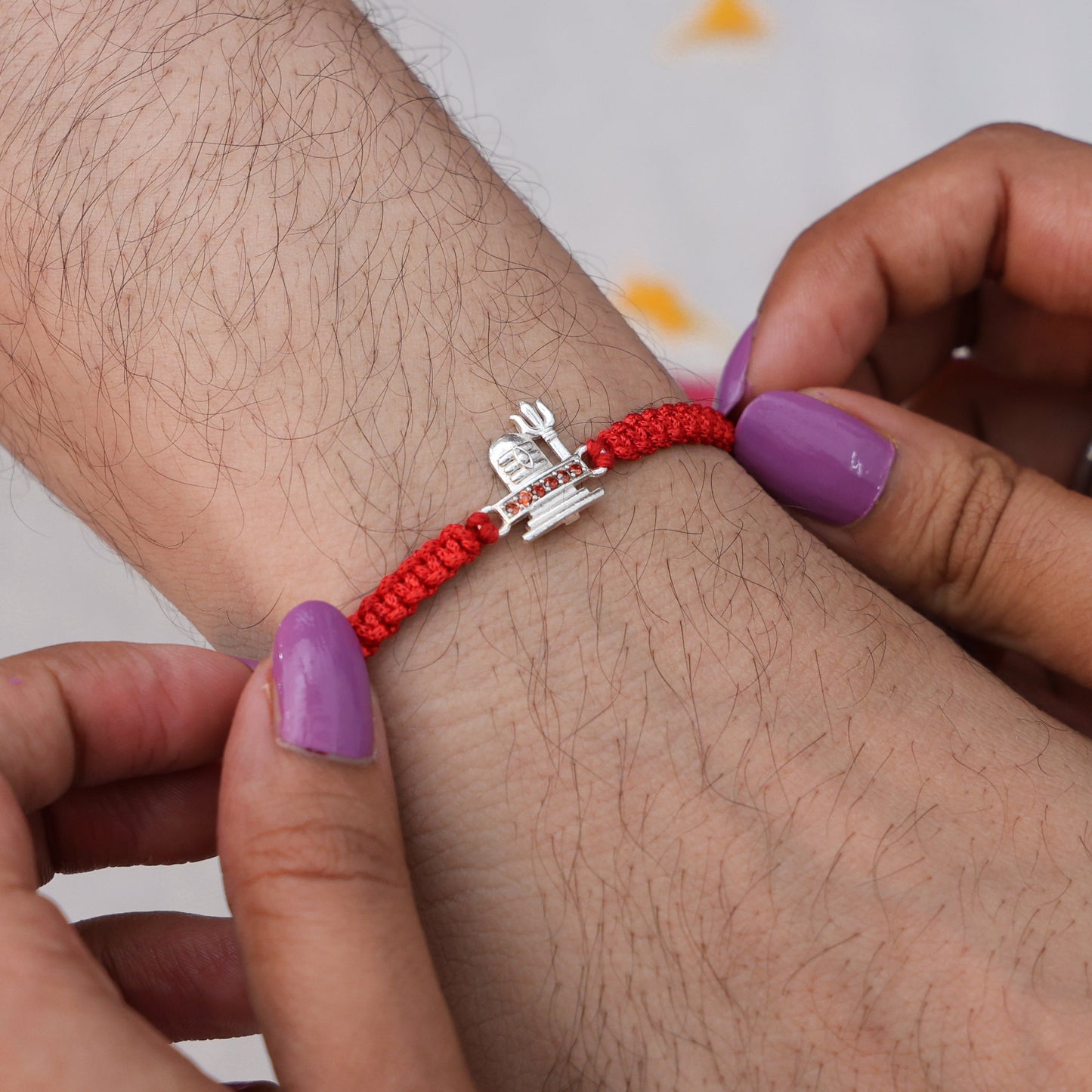 Mahadev Shivling Silver Rakhi