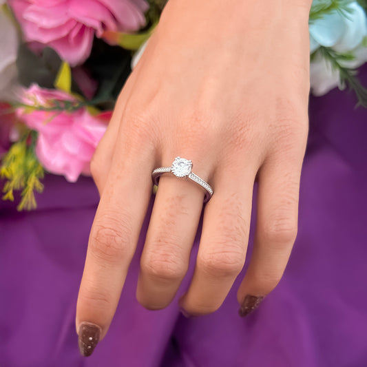 Silver Ring with Semi-Precious Stone