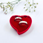 Load image into Gallery viewer, Sleek Silver Couple Rings with a Beautiful and Simple Center Design.