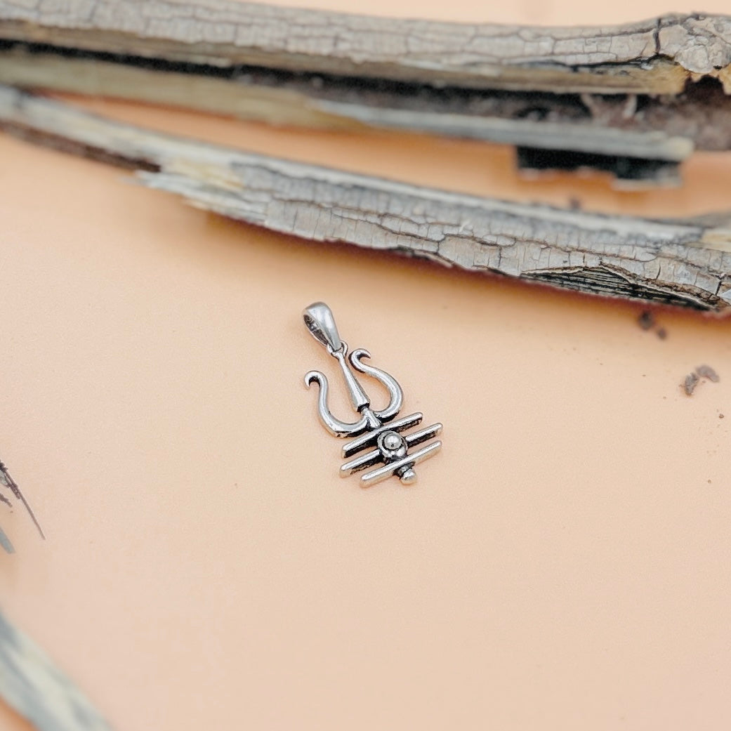Beautiful Shiva Trishul Silver Pendant: Wear Divine Power Every Day.