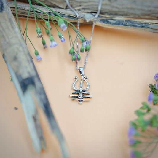 Beautiful Shiva Trishul Silver Pendant: Wear Divine Power Every Day.