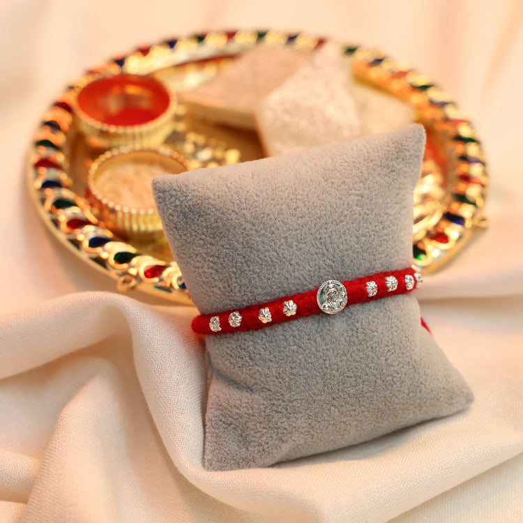 Silver rakhi