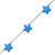 Elegant bracelet with blue star accents set in sterling silver, designed for her.