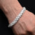 Elegant silver bracelet featuring a 3D leaf motif within a circular frame for boys.