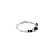 Silver kada with center Rudraksha and black beads for boys.