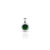 Elegant silver pendant featuring a sun design with green gemstone.