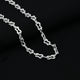 Boys' chain with a unique 8-shaped connecting link pattern in silver.