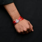 Load image into Gallery viewer, Silver Dhaga Moli with Two Majestic Royal Warrior Symbols
