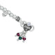 Trendy silver anklet with eye-catching gemstone flowers, perfect for young girls.