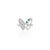 Charming 925 silver ring for girls featuring a glowing butterfly design