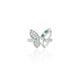 Charming 925 silver ring for girls featuring a glowing butterfly design