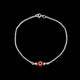 Stylish red evil eye bracelet featuring an adjustable fit.