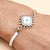 Elegant silver bracelet adorned with an evil eye design.