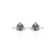 Elegant silver toe rings featuring gleaming green gemstones.