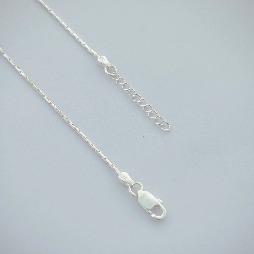 Elegant Silver Anklet with Purple Moti and Beads