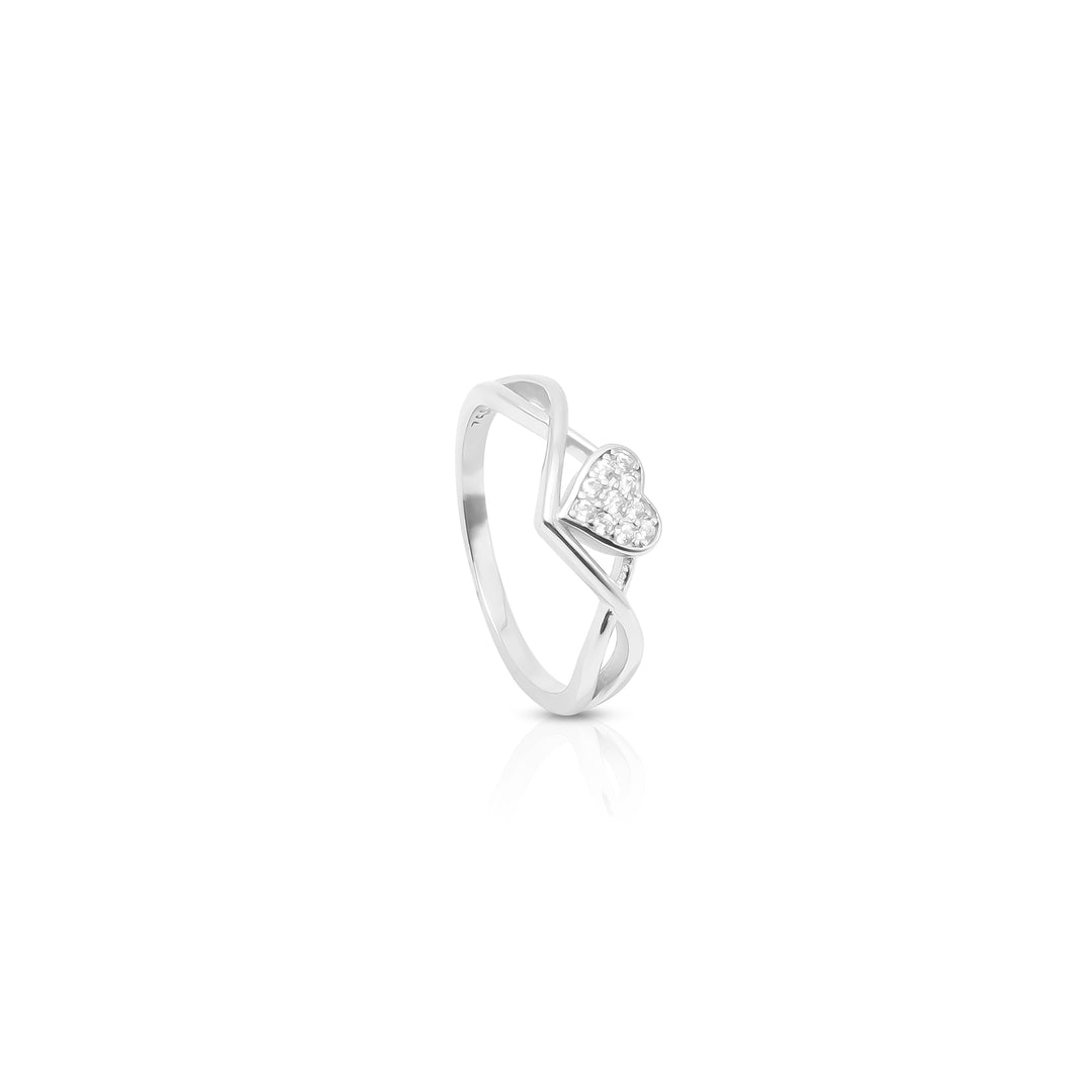Infinity Heart Shape Solitaire Ring
