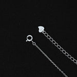 Load image into Gallery viewer, Sterling Silver Necklace with Stunning Light Blue Center Stone &amp; Pink Detail Pendant.
