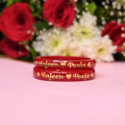 Exclusive Personalize Your Name Gold Bangles for Women