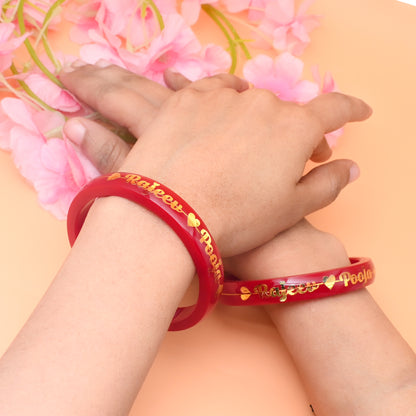 Exclusive Personalize Your Name Gold Bangles for Women
