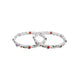 Stylish silver bangle set for your jewelry collection.