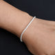 Men's silver bracelet with a simple chain design.