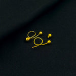 Load image into Gallery viewer, Chic solid gold-plated silver ball studs for everyday elegance.

