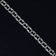 Stylish 925 sterling silver chain bracelet featuring linked design.