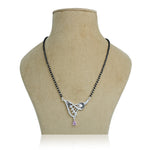 Load image into Gallery viewer, Sterling silver mangalsutra featuring a stunning purple teardrop gemstone
