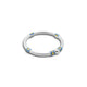 Elegant baby kada featuring silver with blue and yellow loops.