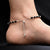 Silver anklets adorned with cute teddy bear design for girls.