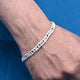 925 sterling silver curb chain bracelet designed for men.