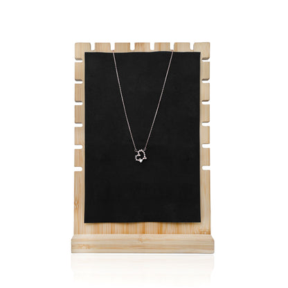Sterling Silver Rose Gold Necklace – Heart Pendant with Sparkling White Stones.